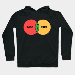 Venn Diagram Fake True Internet Hoodie